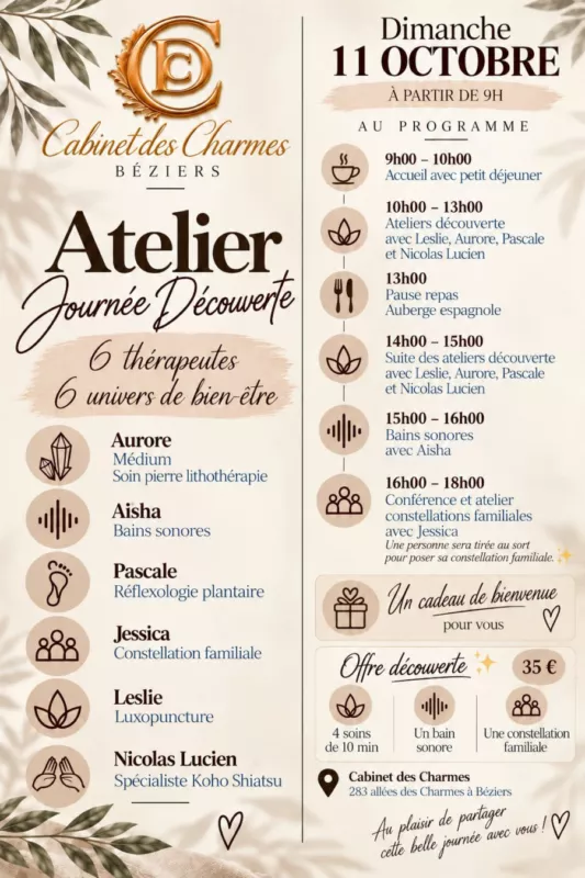 Journée ateliers il reste 5 places ✨☺️