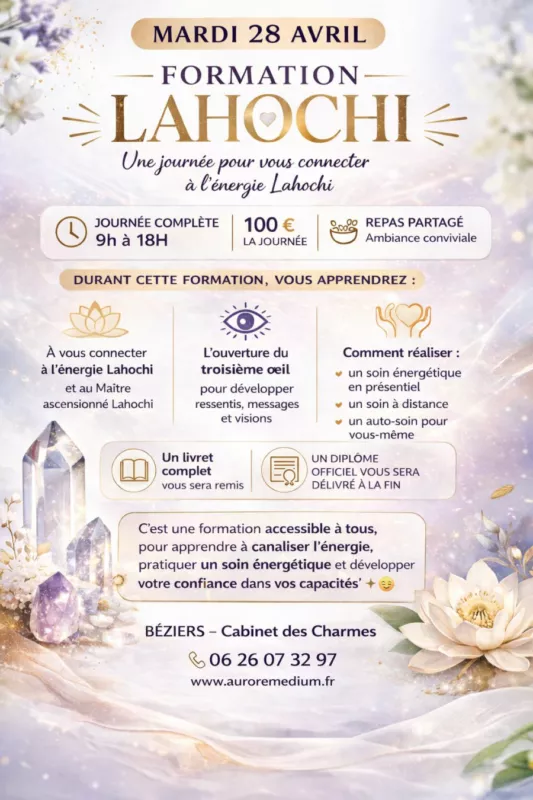 Une journée pendant les vacances ✨ Formation lahochi ✨ apprendre à faire un soin énergétique et développer ses capacités ✨☺️